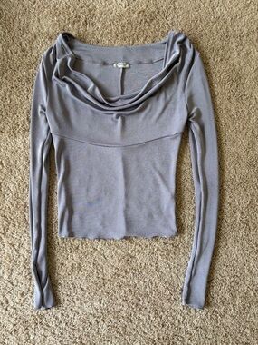 Intimately by Free People, Purple Carrie Cowl Top, Size S